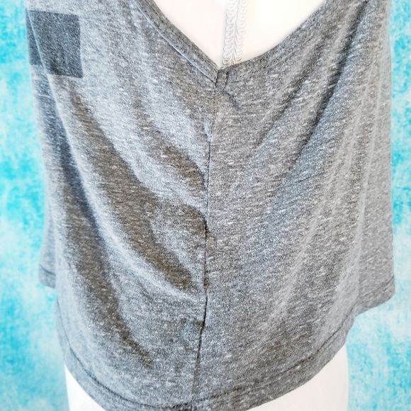 **SOLD** Good Vibes Only- Grey Crop Top - Picture 6 of 11